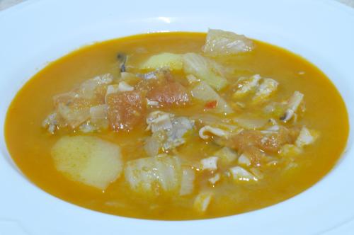 Rybí polévka s fenyklem a plody moře  – Snadné recept z Španělsko kuchyně, hotový za 30 - 45 minut